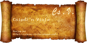 Csipán Viola névjegykártya